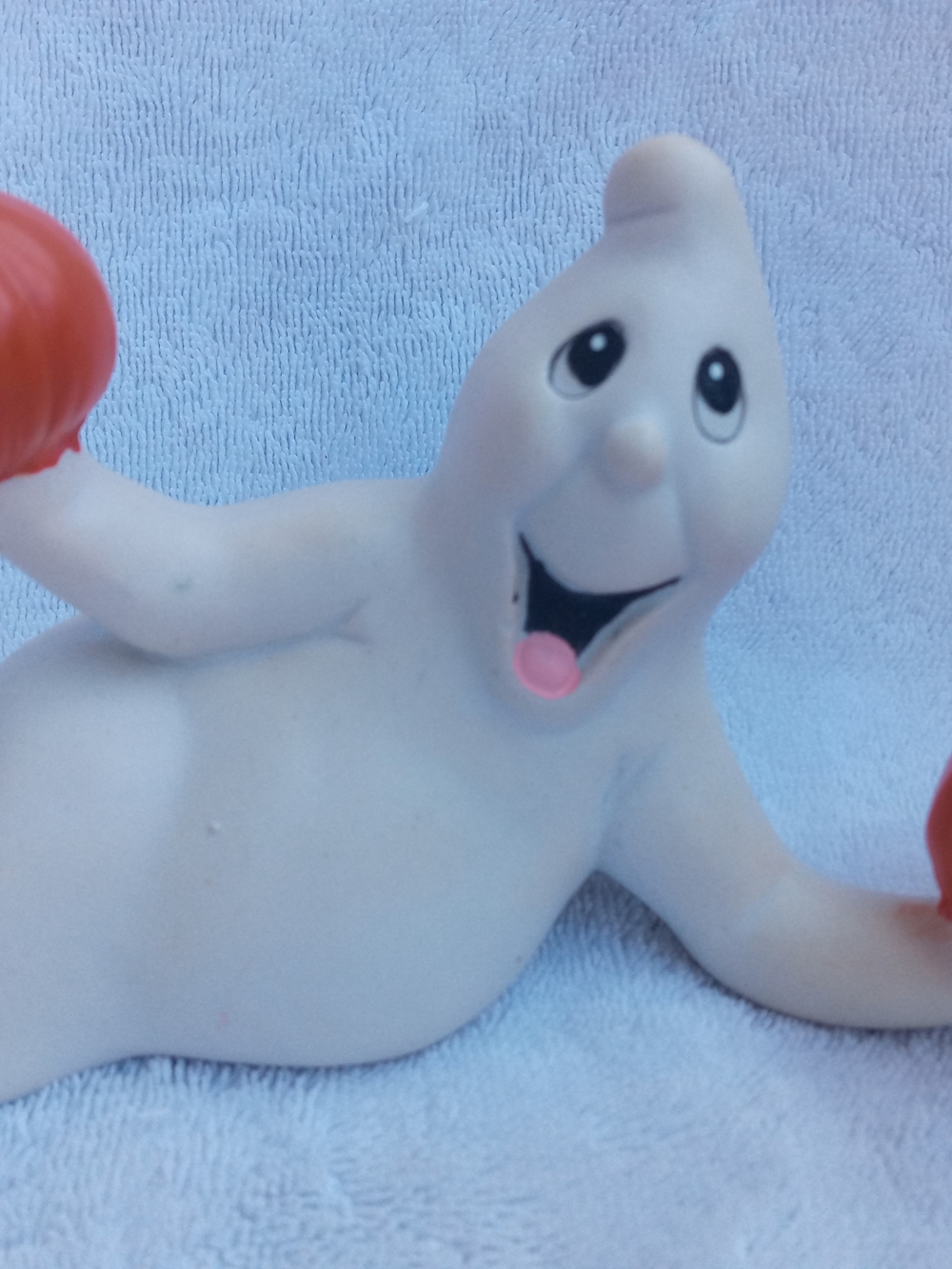 Vtg Ceramic Halloween Ghost Taper Candle Holder